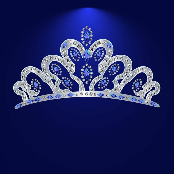 Tiara con piedras preciosas 6 — Vector de stock