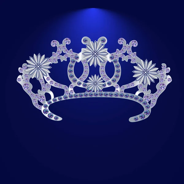 Tiara con pietre preziose 1 — Vettoriale Stock