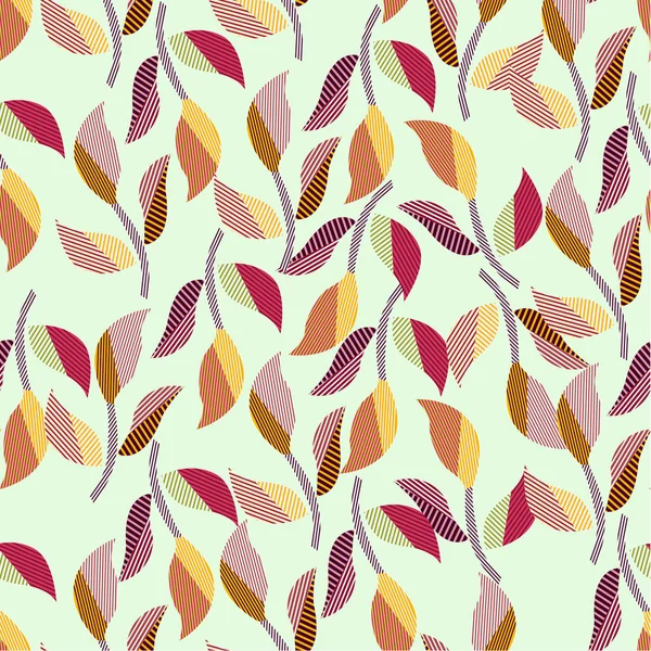 Seamless background of leaves 5 — Stock Vector