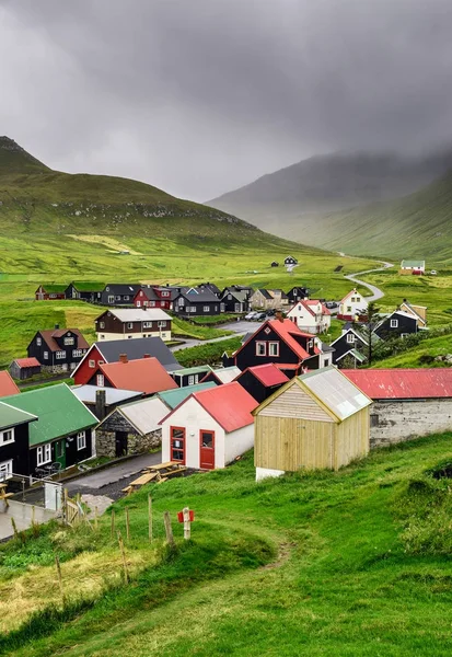 Gjogv, Feröer-szigetek, Dánia — Stock Fotó