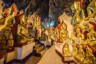 Shwe Umin Pagoda Selami, Myanmar içinde Buda görüntüler