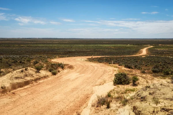 Gravel road through the Mungo National Park, Australia
