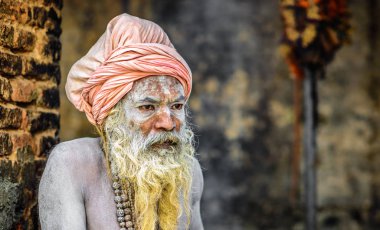 Shaiva sadhu Pashupatinath Tapınağı, Katmandu, Nepal
