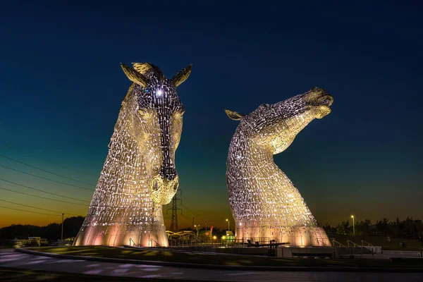 The Kelpies Horse statue, Falkirk, Scotland — Stock Photo, Image
