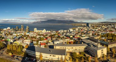 Reykjavik İzlanda'yukarıdan izlendi