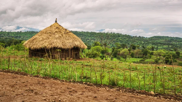 Traditionella hus i Etiopien, Afrika — Stockfoto