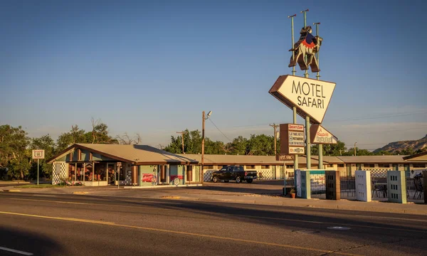 노선 66 Tucumcari, 뉴 멕시코에서 역사적인 모텔 사파리 — 스톡 사진