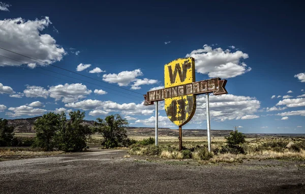 Vintage Whiting Bros. sign in New Mexico — Stock Photo, Image