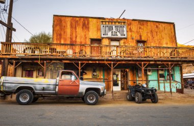 Gif shop in Oatman on the historic Route 66 clipart