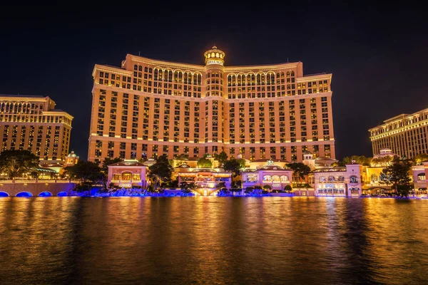 Bellagio hotel and casino at night — Stock Photo, Image