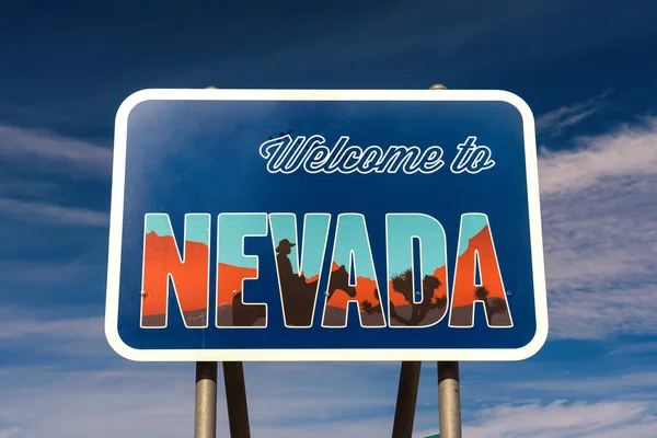 Welcome to Nevada road sign — Stock Photo, Image