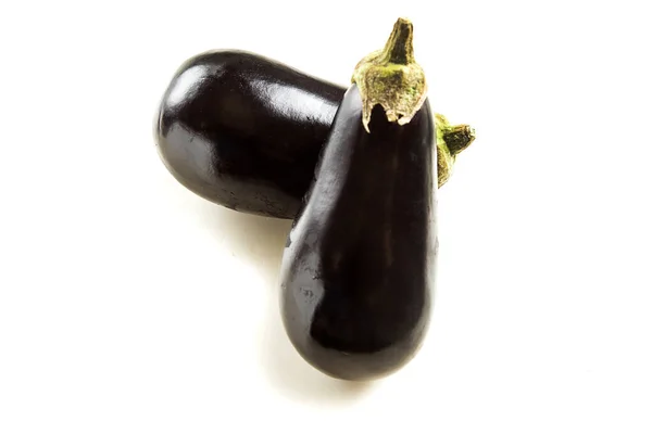 Aubergine Isoliert Auf Weißem Hintergrund Diätkost Vegetarismus — Stockfoto