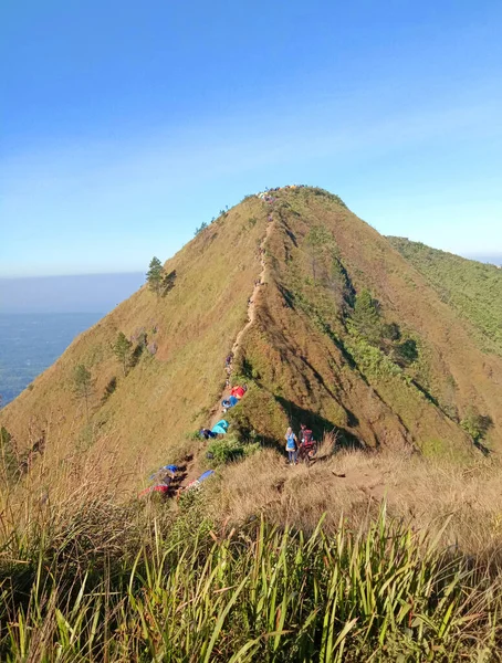 Hermoso Paisaje Cima Del Monte Andong Adecuado Para Acampar Disponible —  Fotos de Stock