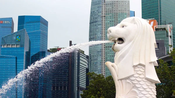 Singapur Simgesi Aslan Singapur Dur — Stok fotoğraf