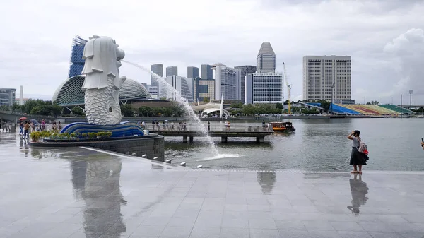 Lion Singapore Een Mijlpaal Van Singapore — Stockfoto