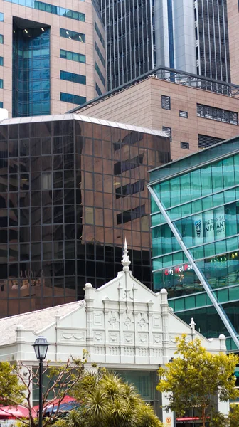 One Raffles Place Mrt Subway Entrance Financial Center Singapore — Stock Photo, Image