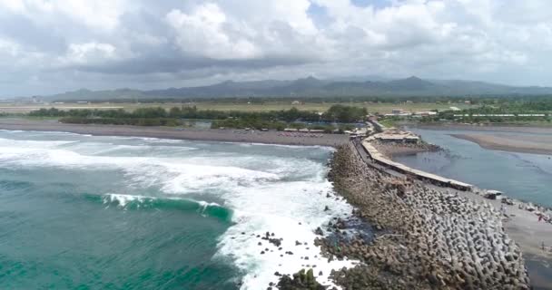 美しい空の景色 Glagah Beach Kulon Progo ジョグジャカルタ — ストック動画