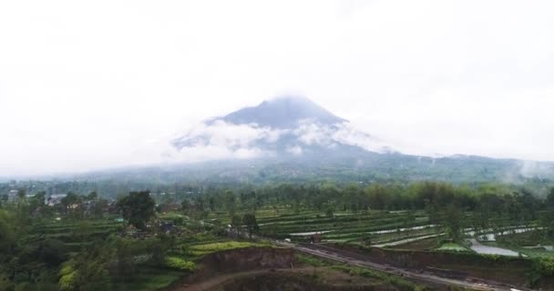Paysage Mont Merapi Terrasse Vue Magelang — Video