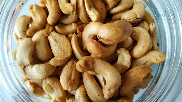 Deliciosas Nueces Anacardo Están Frasco —  Fotos de Stock