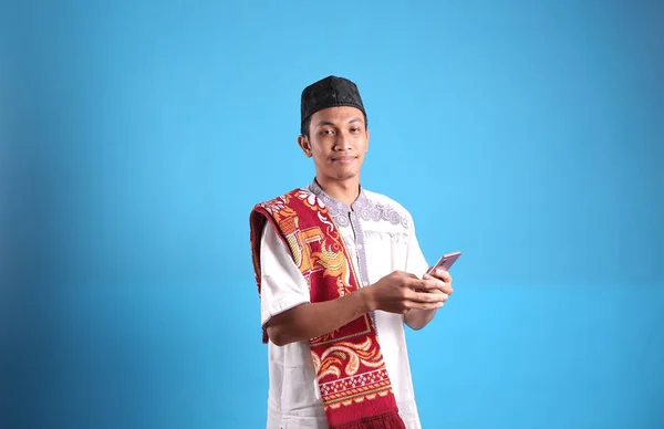 Appel Vidéo Homme Famille Ramadhan — Photo