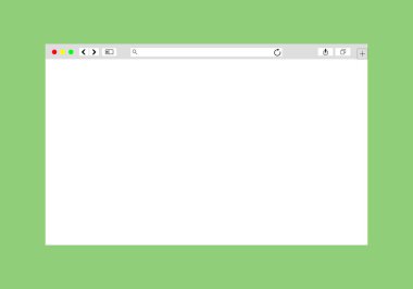 Modern tarayıcı pencere tasarımı izole edilmiş model