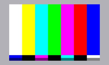 renk çubuğu televizyon vektör illüstrasyonu 
