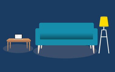 Ev kanepesi. Rahat kanepe, minimalist modern koltuklar. Lüks klasik apartman mobilyası, yastıklı rahat iç dekorasyon koltuğu. Düz vektör izole resimleme simgeleri ayarlandı