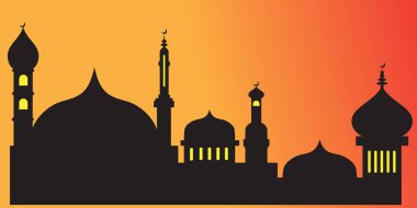 Ramazan Kareem 'in cami arkaplan sembolü, Ramazan Mübarek Vektörü.