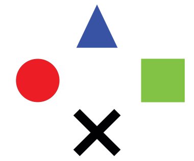 kare, dikdörtgen, daire, yanlış simge