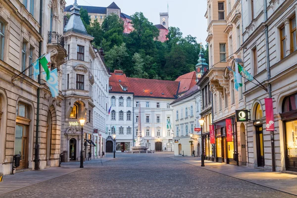 Ljubljana binalarda sabah — Stok fotoğraf