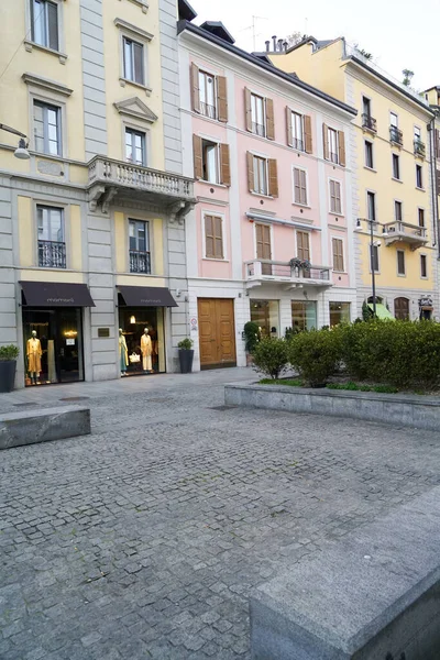 Rua Milão Durante Quarentena Coronavírus Covid Estilo Vida Milão Lombardia — Fotografia de Stock