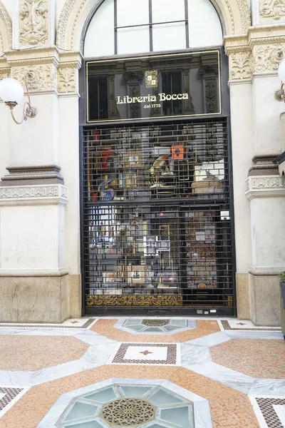 Історичний Центр Мілана Під Час Коронавірусного Карантину Галерея Вітторіо Емануеле — стокове фото