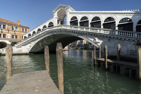 Pont Rialto Pendant Quarantaine Coronavirus Style Vie Covid Venise Vénétie — Photo