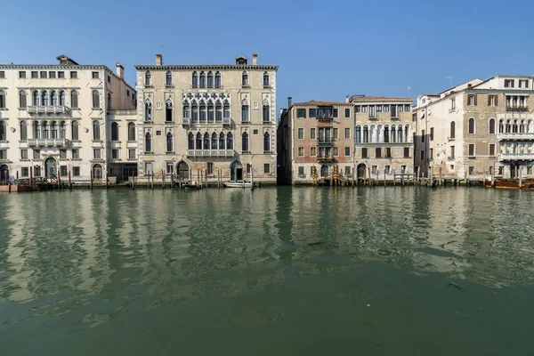 Grand Canal Alatt Coronavirus Karantén Covid Életmód Velence Veneto Olaszország — Stock Fotó