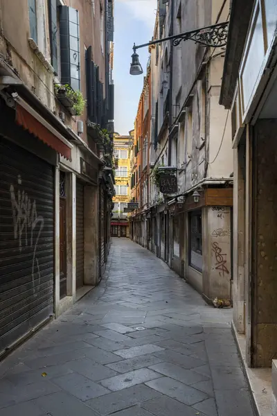 Calle Dei Fabbri Coronavirus Quarantine Covid Lifestyle Venice Veneto Italy — Stock Photo, Image