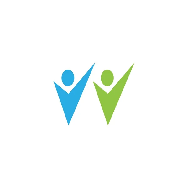 Comunidad, red y logotipo social — Vector de stock