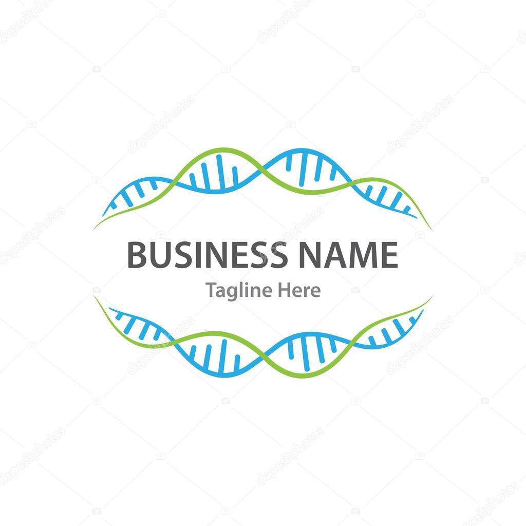 DNA logo vector template