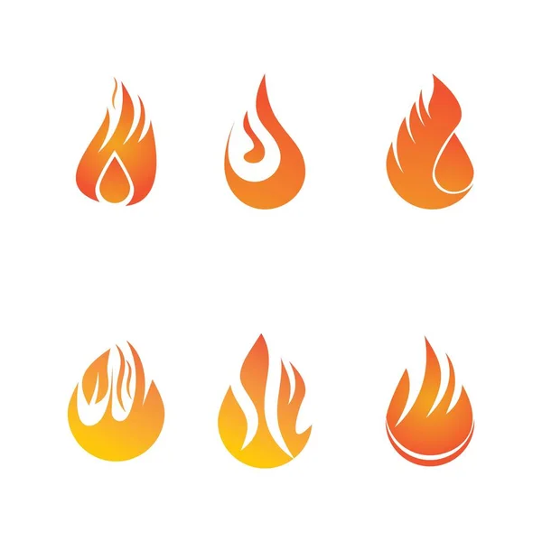 Fiamma di fuoco Logo — Vettoriale Stock