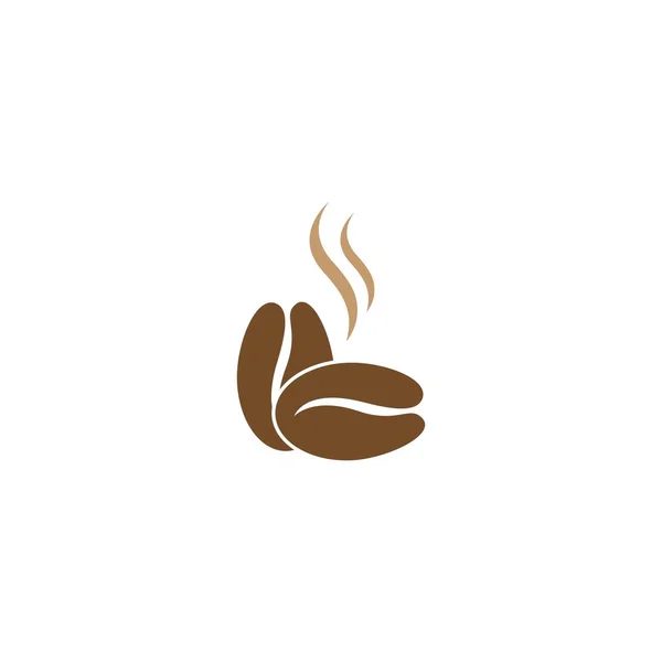 Modelo de logotipo de grãos de café — Vetor de Stock