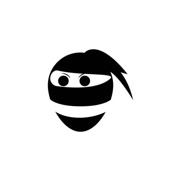 Ninja Gesicht Logo Vektor — Stockvektor