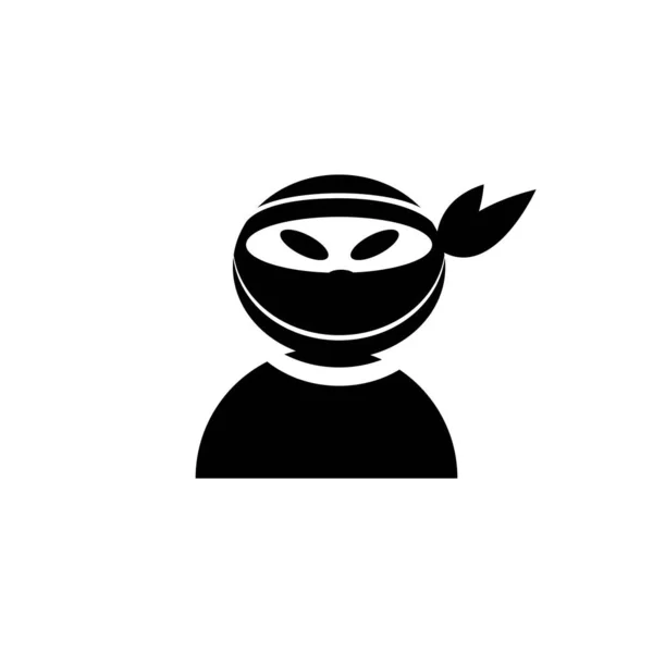Ninja Face logotipo vetor — Vetor de Stock