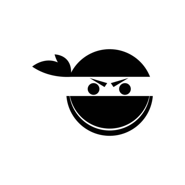 Ninja Face logotipo vetor — Vetor de Stock