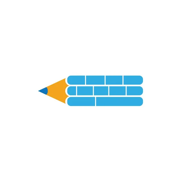 Crayon logo vecteur — Image vectorielle