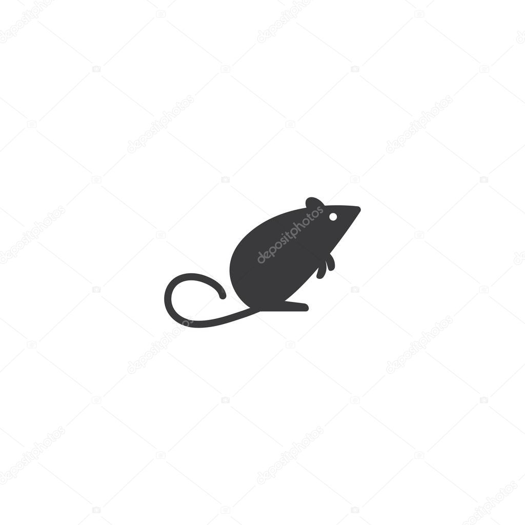 Mouse logo icon Vector illustration design