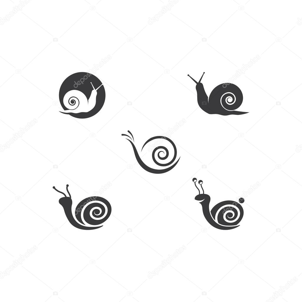 Snail logo illustration vector template