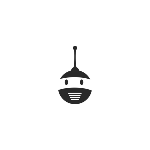 Logotipo da cabeça do robô — Vetor de Stock