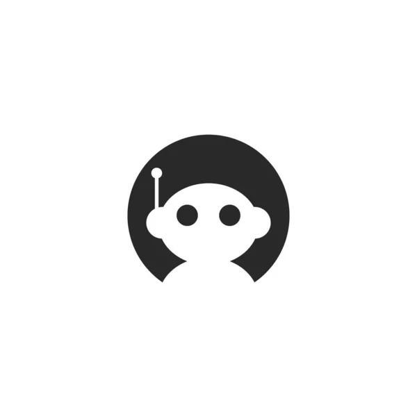 Robot kafası logosu — Stok Vektör