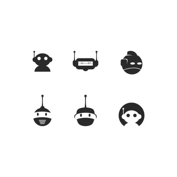Logo de tête de robot — Image vectorielle