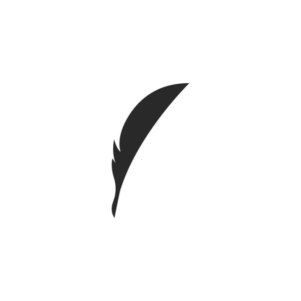 Tüy illüstrasyon logo vektörü — Stok Vektör