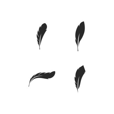 Tüy illüstrasyon logo vektörü